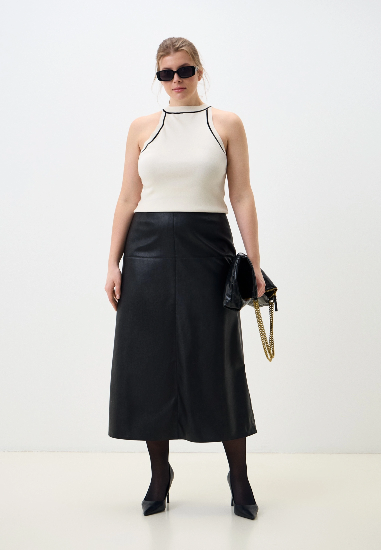 Юбка из экокожи АЗАЛИЯ